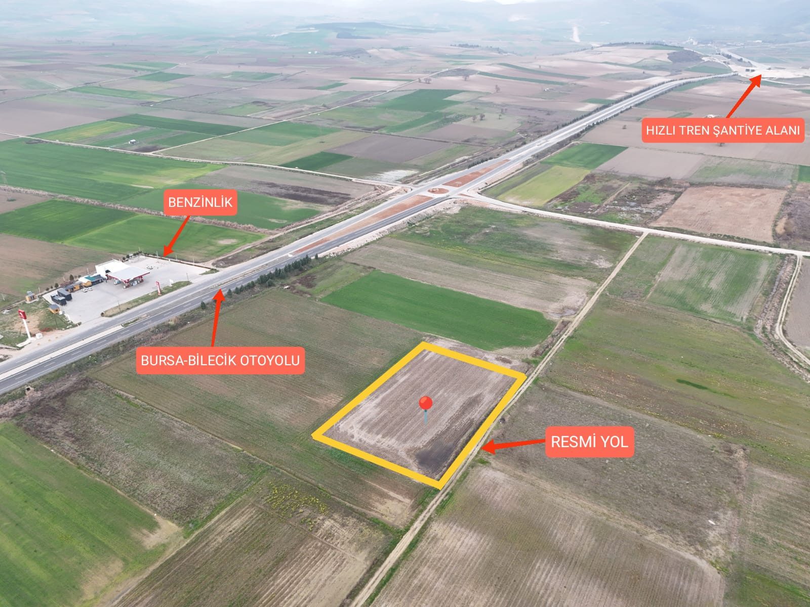 Bursa Yenişehir Ebeyköy'de Asfalt Yola Yakın Satılık Tarla - Foto 5